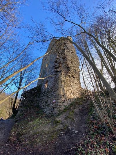 Walk to the ruins of Emblève Castle overlooking Aywaille — 1 hour through the nature reserve