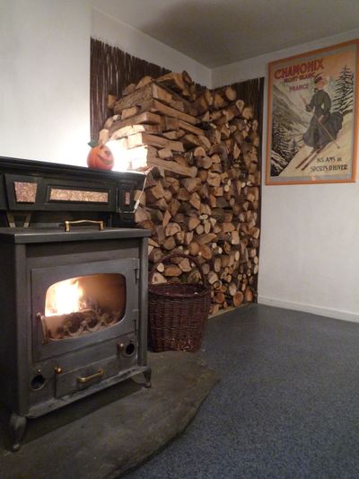 Firewood is provided — nothing beats a fire after a day of walking