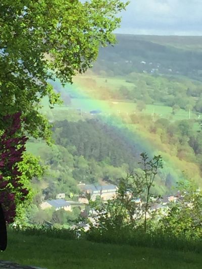 Rainbow over the Remouchamps valley